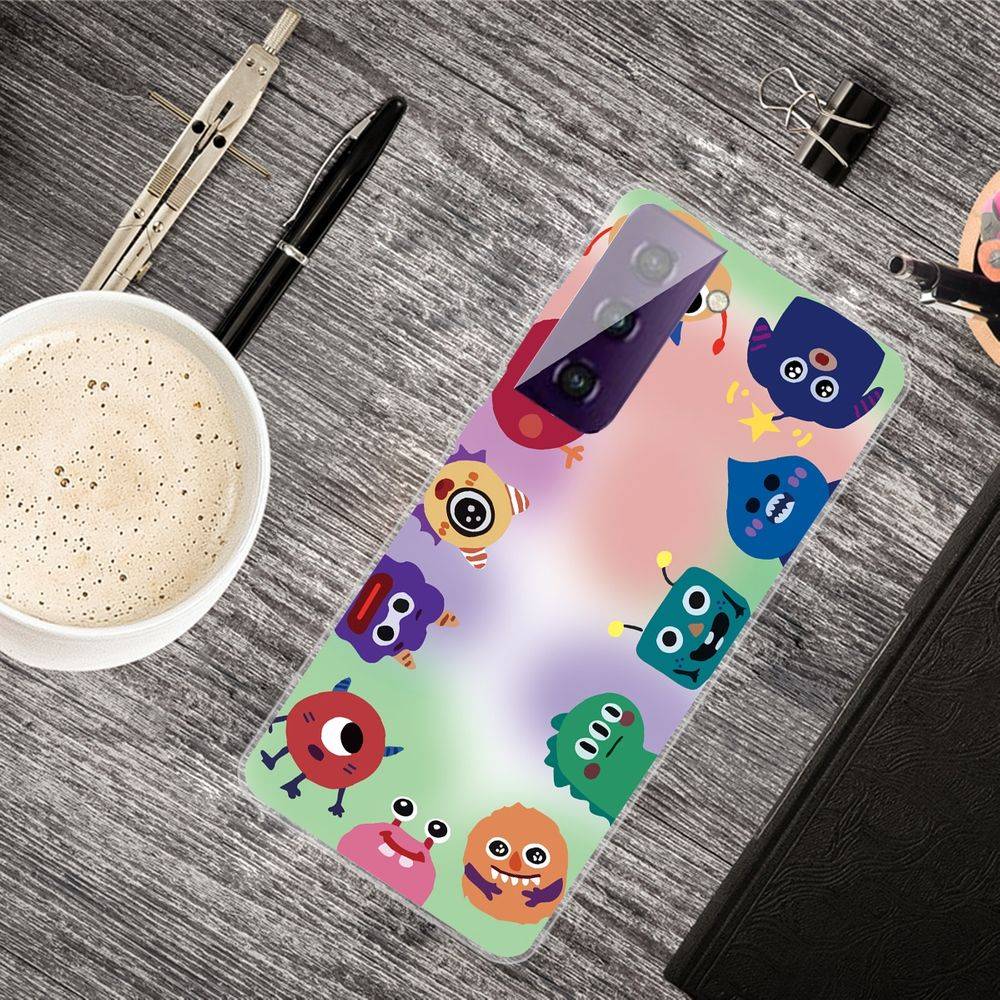 Für Samsung Galaxy S21 Plus Silikon Case TPU Monster Schutz Muster Tasche Hülle Cover Etuis