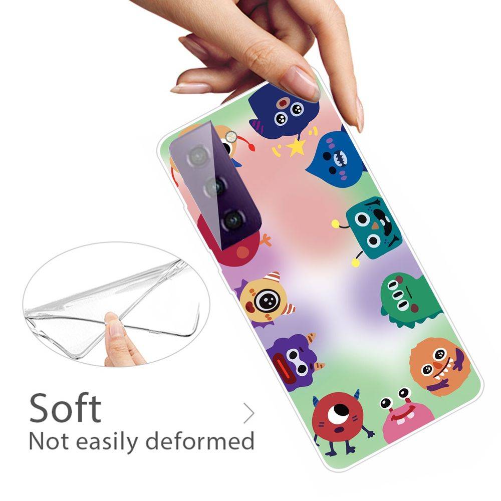 Für Samsung Galaxy S21 Plus Silikon Case TPU Monster Schutz Muster Tasche Hülle Cover Etuis