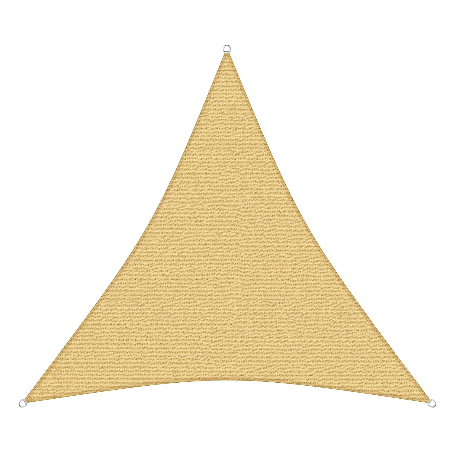 sunprotect 83496 Professional Sonnensegel 7 x 7 x 7 m Dreieck wind- & wasserdurchlässig, beige