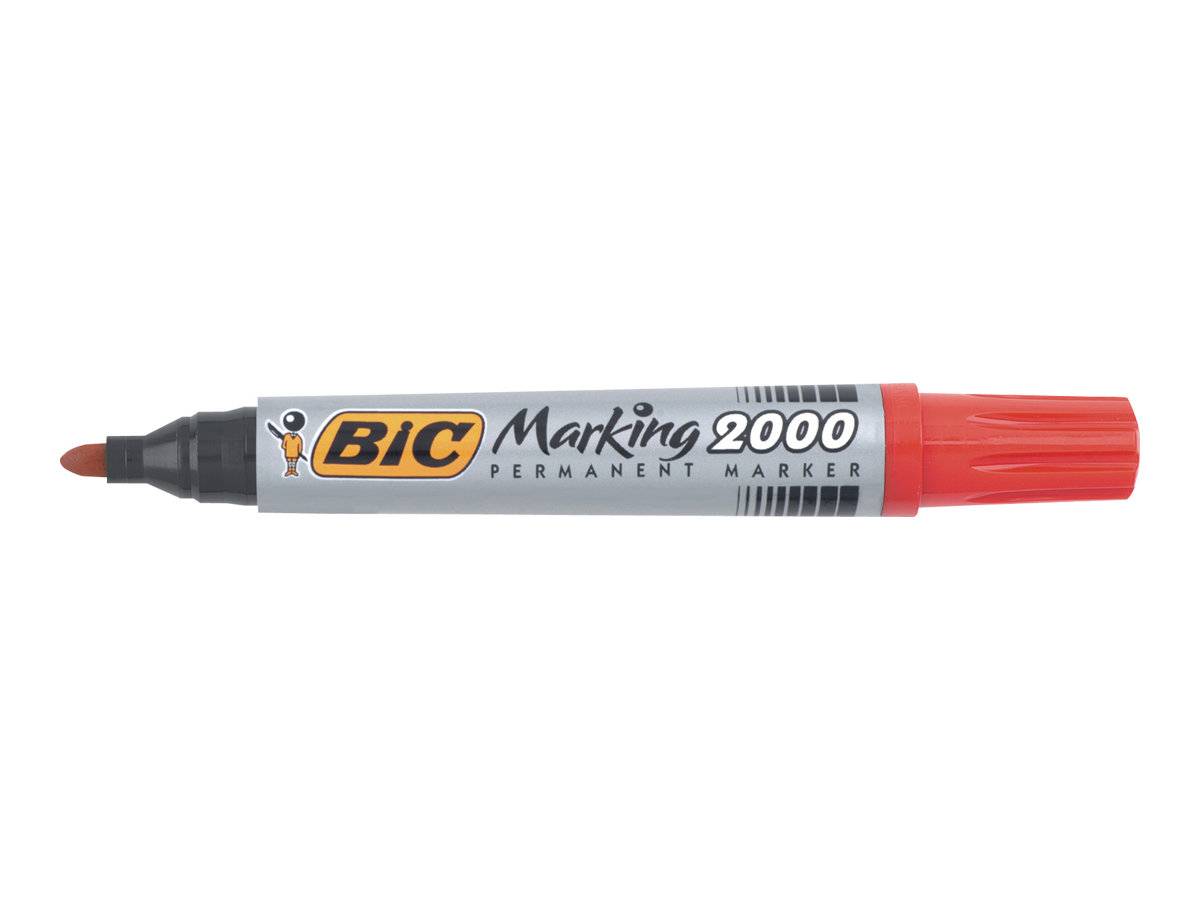 BIC Marking 2000 - Marker - permanent - Rot - alkoholbasierte Tinte - 1.7 mm (Packung mit 12)