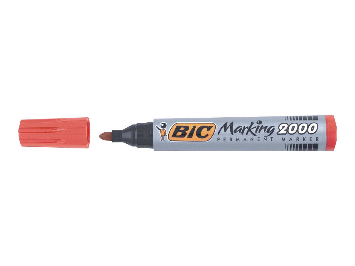 BIC Marking 2000 - Marker - permanent - Rot - alkoholbasierte Tinte - 1.7 mm (Packung mit 12)
