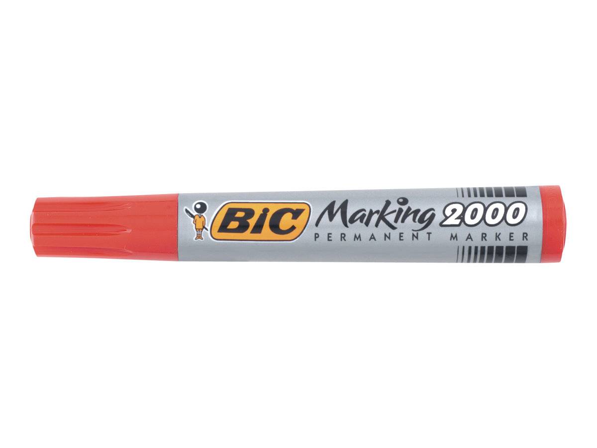 BIC Marking 2000 - Marker - permanent - Rot - alkoholbasierte Tinte - 1.7 mm (Packung mit 12)