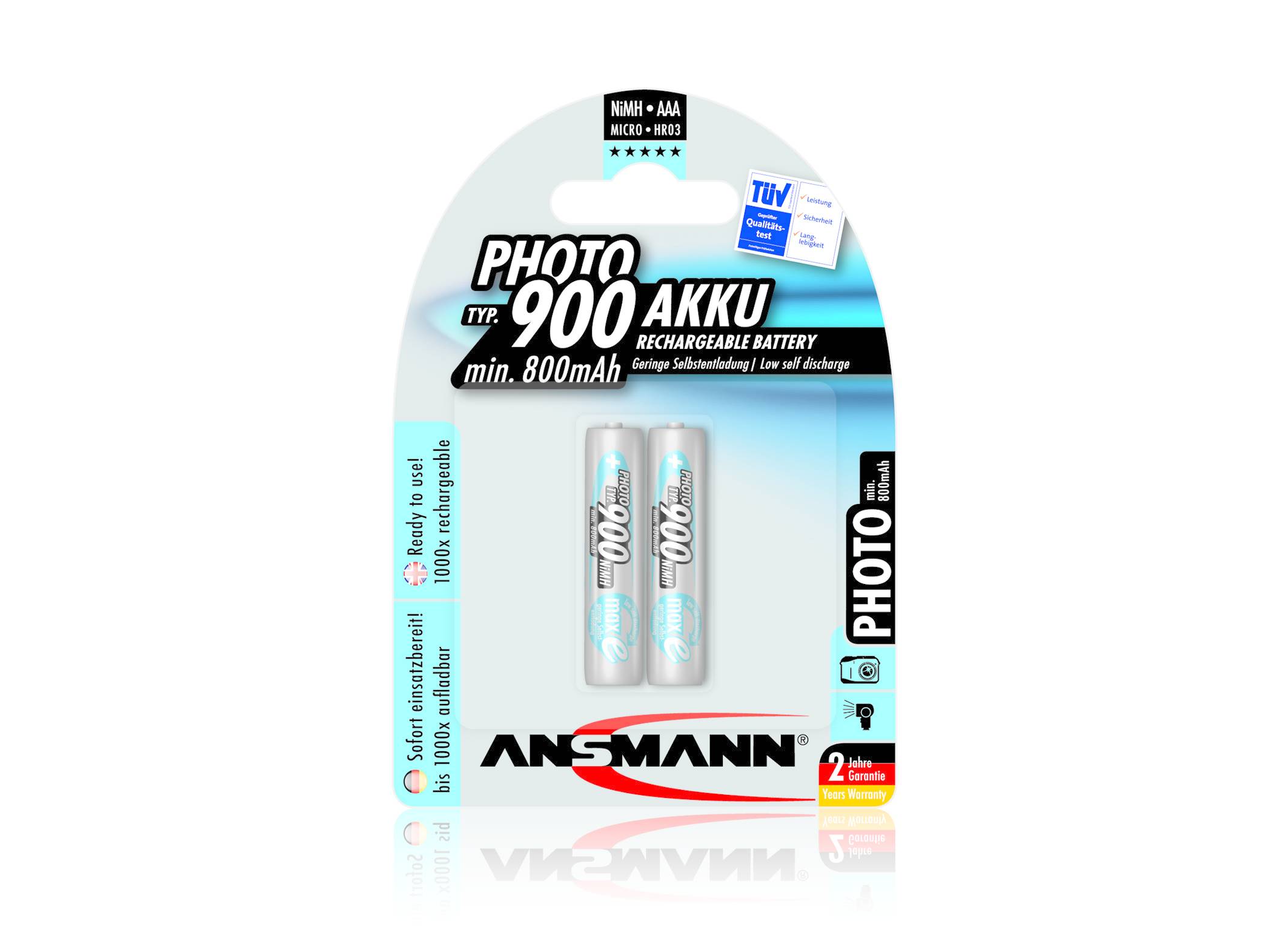 ANSMANN Energy Micro Photo - Batterie 2 x AAA - NiMH - (wiederaufladbar)