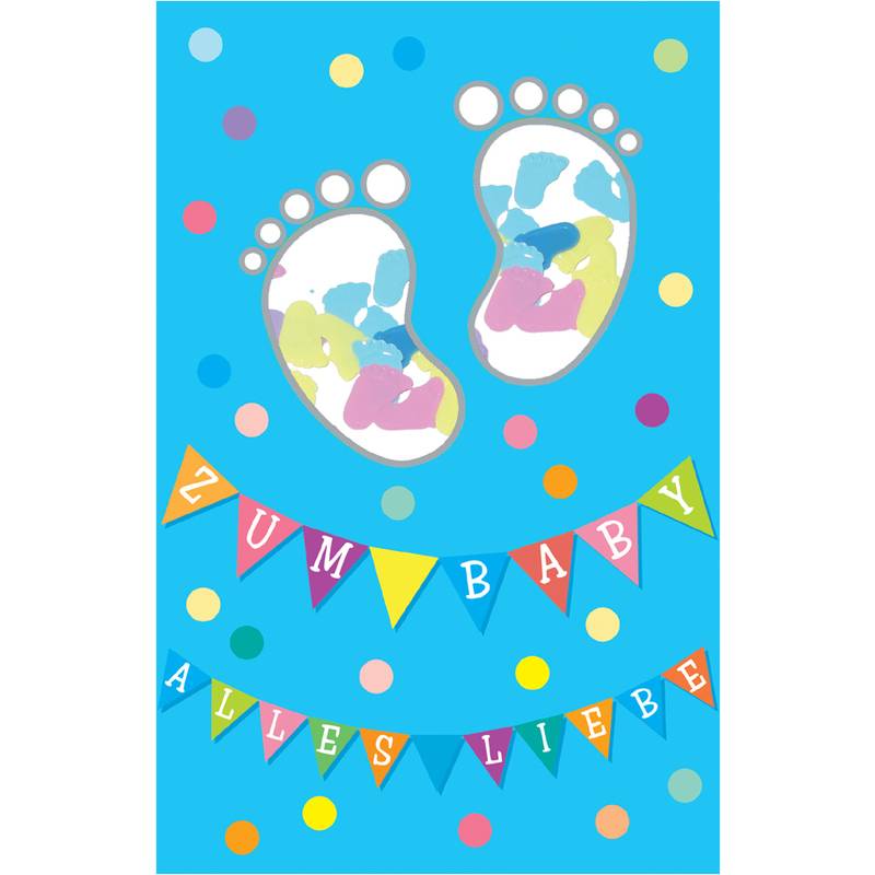 SUSY CARD Geburtskarte "Junge Konfetti Füße"