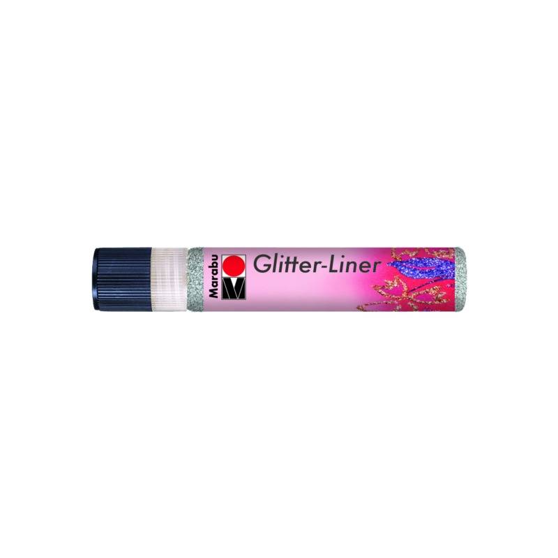 Marabu Effektfarbe "Glitter-Liner", glitter-silber, 25 ml
