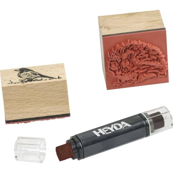 Stempelset Holz Waldtiere VE=6 Stempel