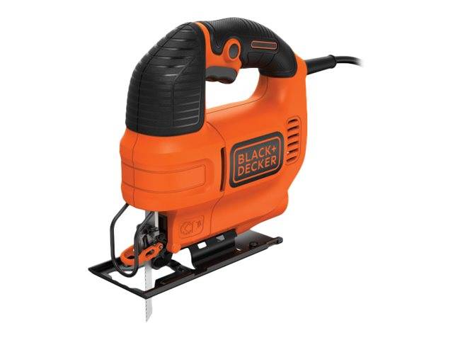 Eine orange und schwarze Stichsäge mit der Aufschrift 