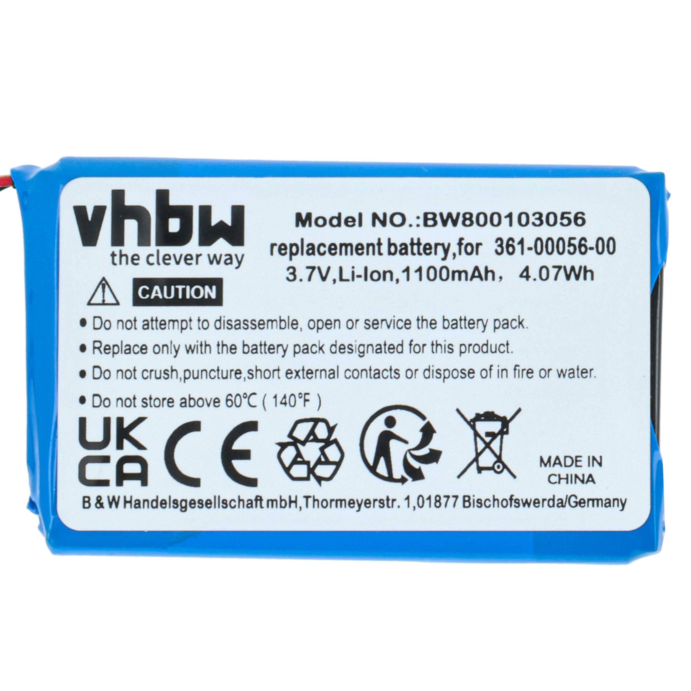 vhbw Akku kompatibel mit Mitac Mio Spirit 8500 LM | GPS Navigation Navi (1100mAh, 3,7V, Li-Ion)