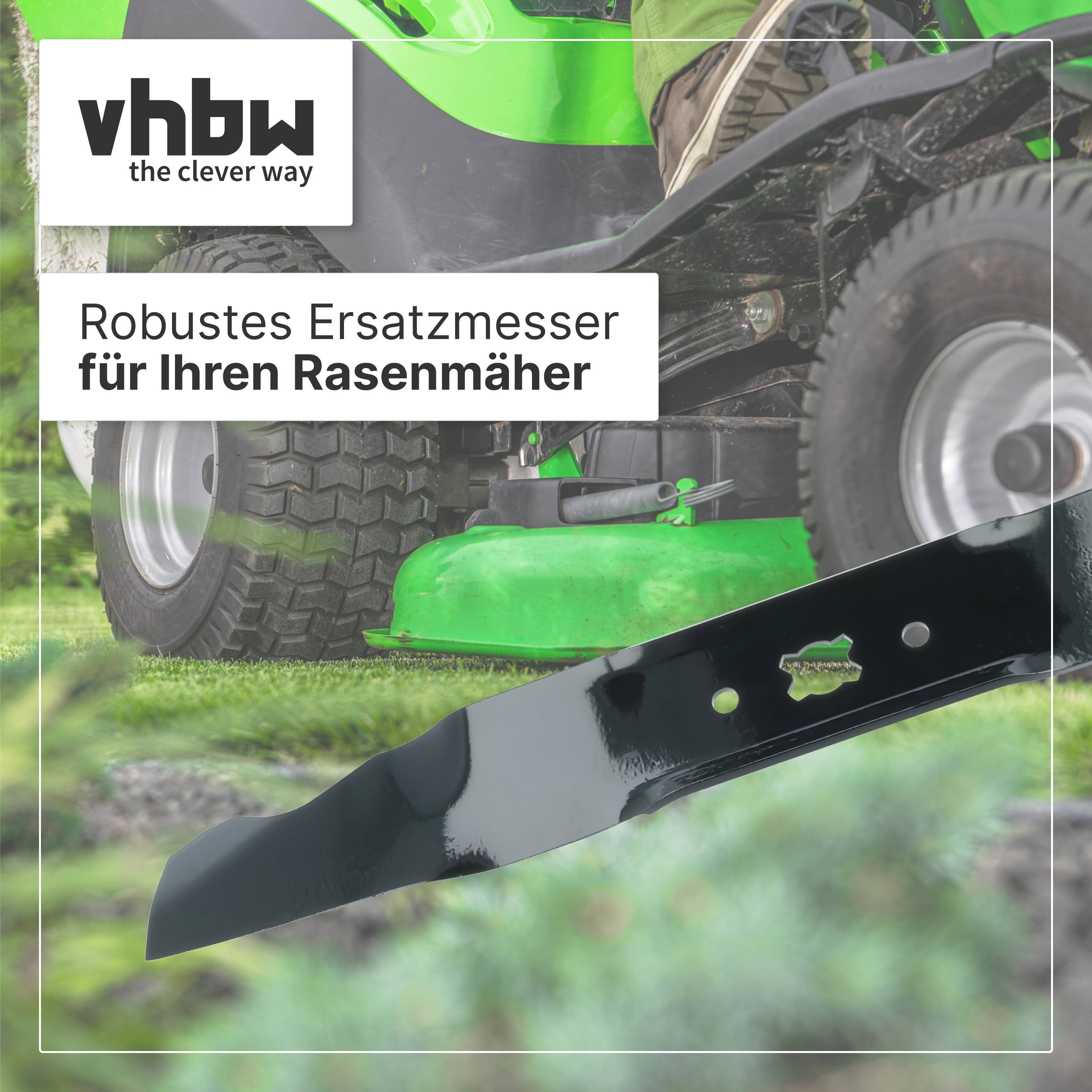 vhbw Ersatz-Messer kompatibel mit Budget Pra BBM 46-1 OHV 11C-J1JD619 (2010) Rasenmäher - Ersatzklinge Schwarz, Metall