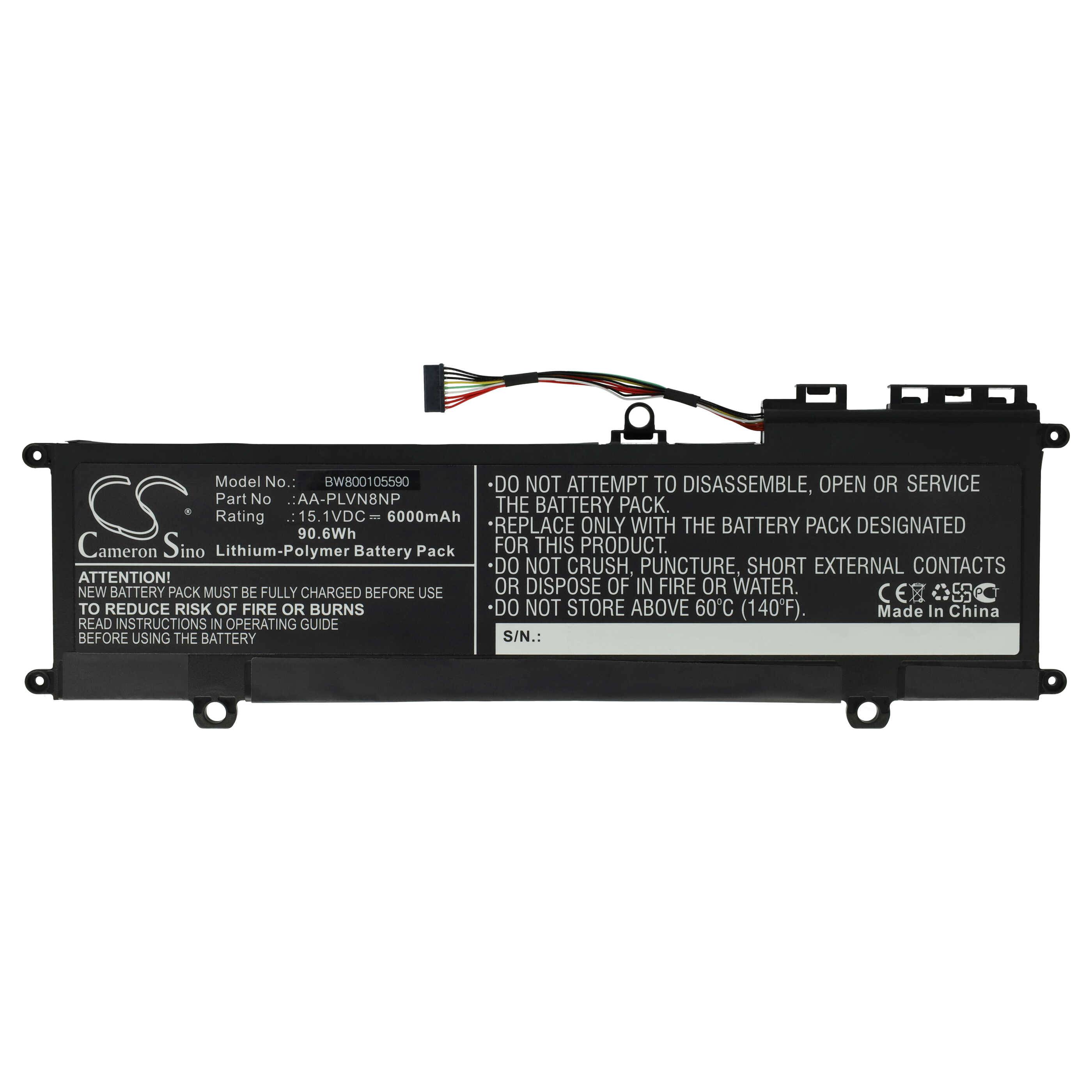 vhbw Akku kompatibel mit Samsung NP880Z5E-X01HK, NP880Z5E-X01DE, NP880Z5E-X01CH Notebook (6000 mAh, 15,1 V, Li-Polymer)