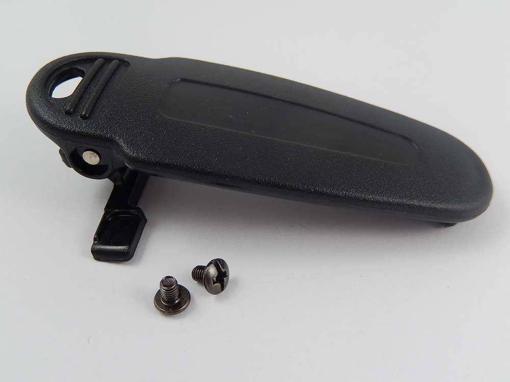 vhbw Gürtelclip kompatibel mit Kenwood NX-220, NX-320 Funkgerät - Mit Befestigungsschrauben, Kunststoff, Schwarz