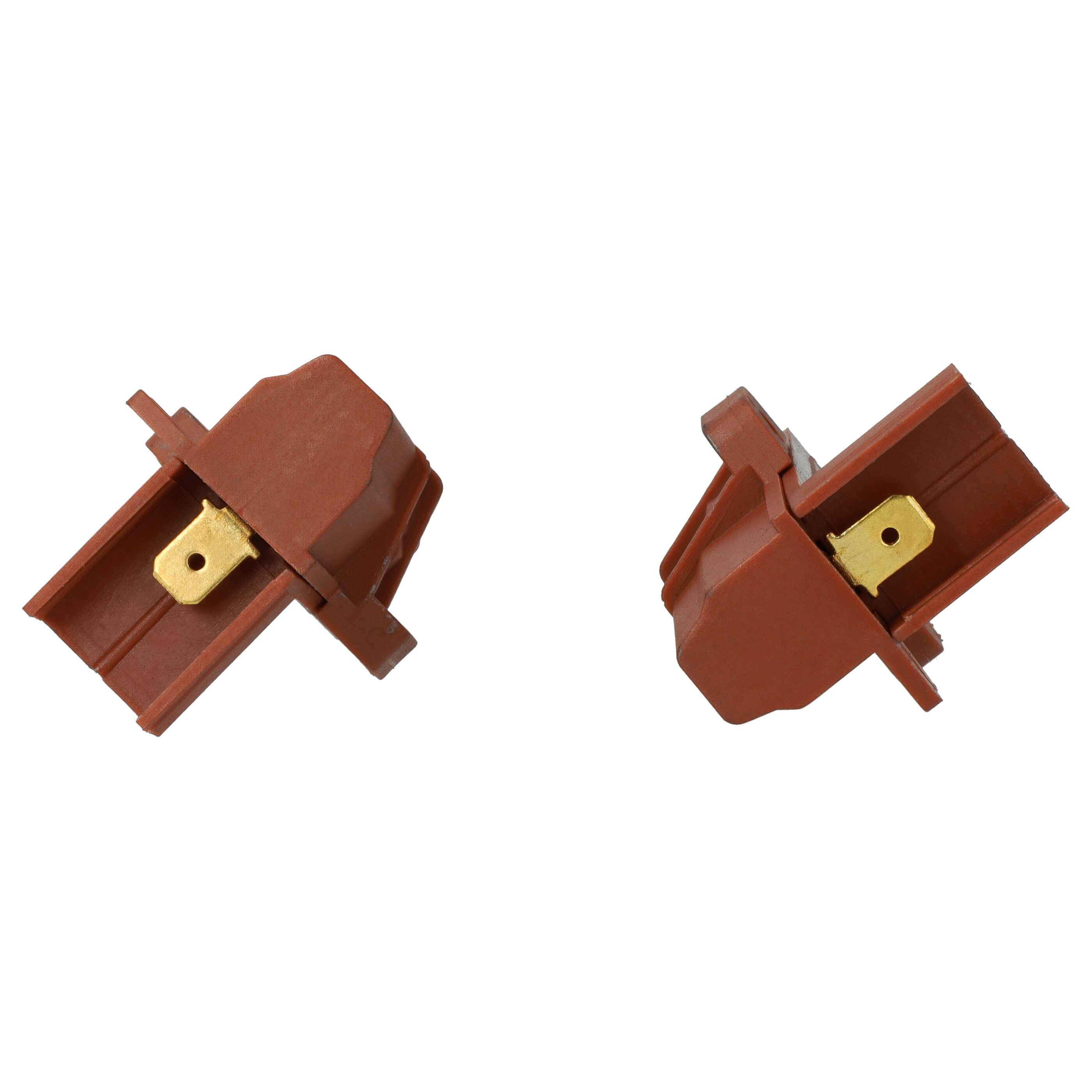 vhbw 2x Kohlebürste mit Sockel kompatibel mit Indesit WIL105 F030455, WIL105 F030537, WIL105 F033599, WIL105 F035920 Waschmaschine