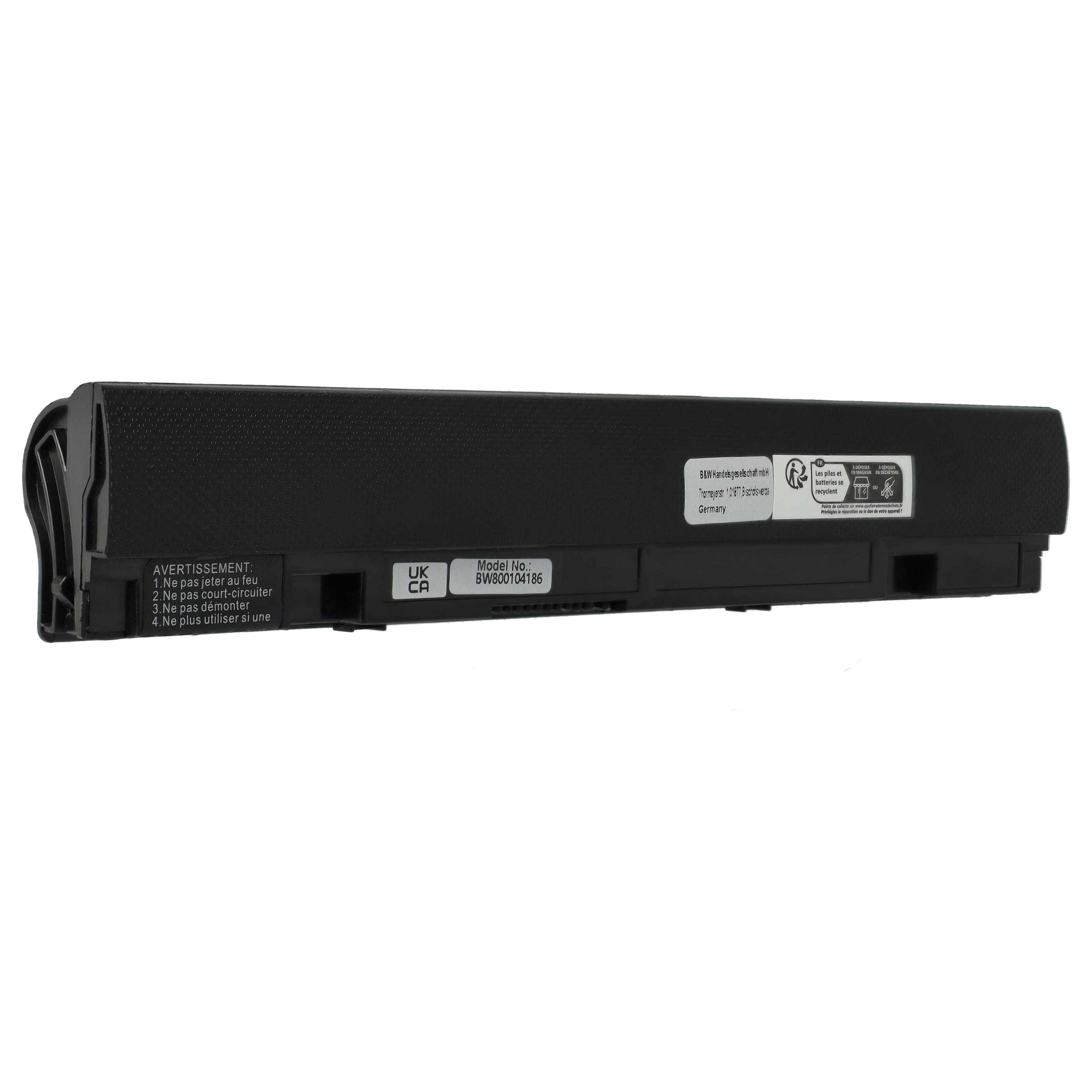 vhbw Akku kompatibel mit Asus Eee PC X101, X101CH, X101C, R11CX, X101H Notebook (2200 mAh, 10,8 V, Li-Ion)