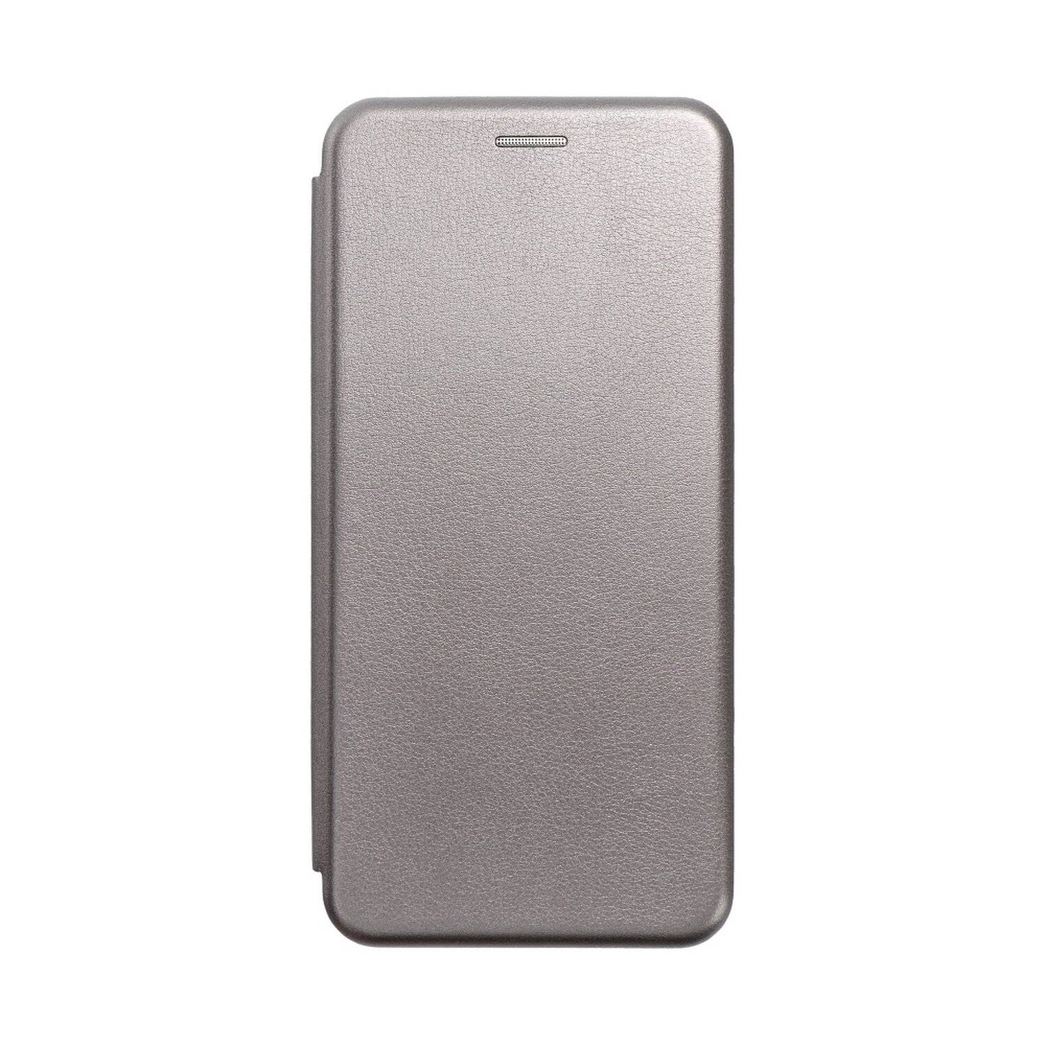 Elegante Buch-Tasche Hülle Leder Optik "Elegance" Wallet Book-Style Schale für Samsung Galaxy A41 (A415F) Grau