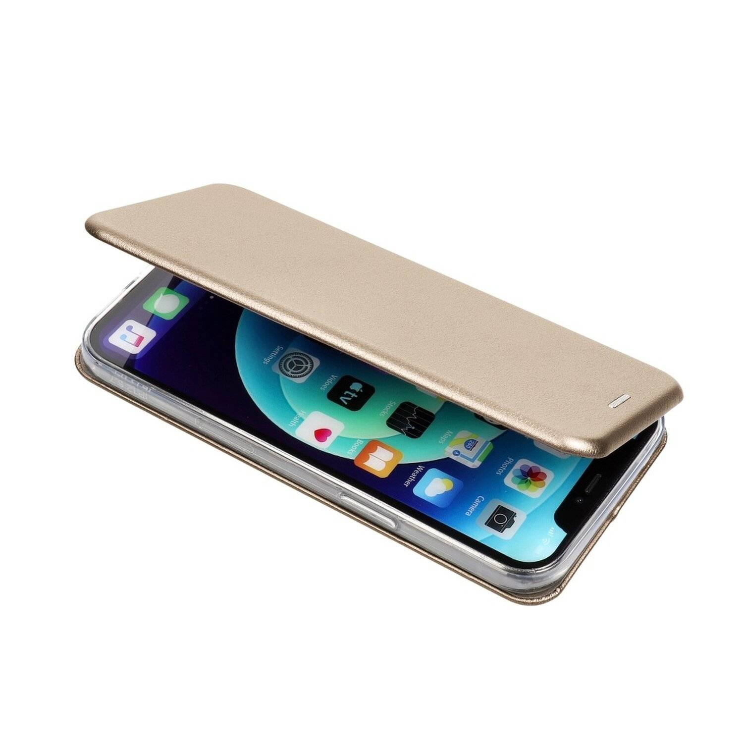 Elegante Buch-Tasche Hülle Leder Optik "Elegance" Wallet Book-Style Schale für Samsung Galaxy S21 Ultra (G998B) Gold