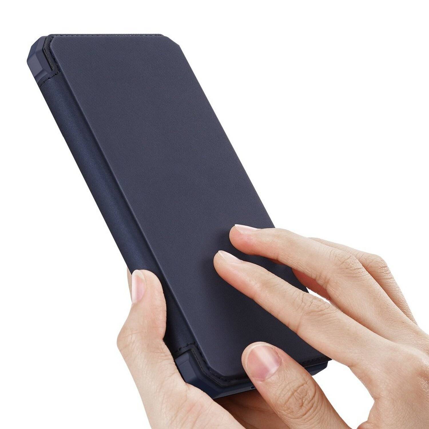 Buch Tasche Skin X "Dux Ducis" für SAMSUNG GALAXY A52 (A525F) Handy Hülle Schutzhülle mit Standfunktion, Kartenfach Blau