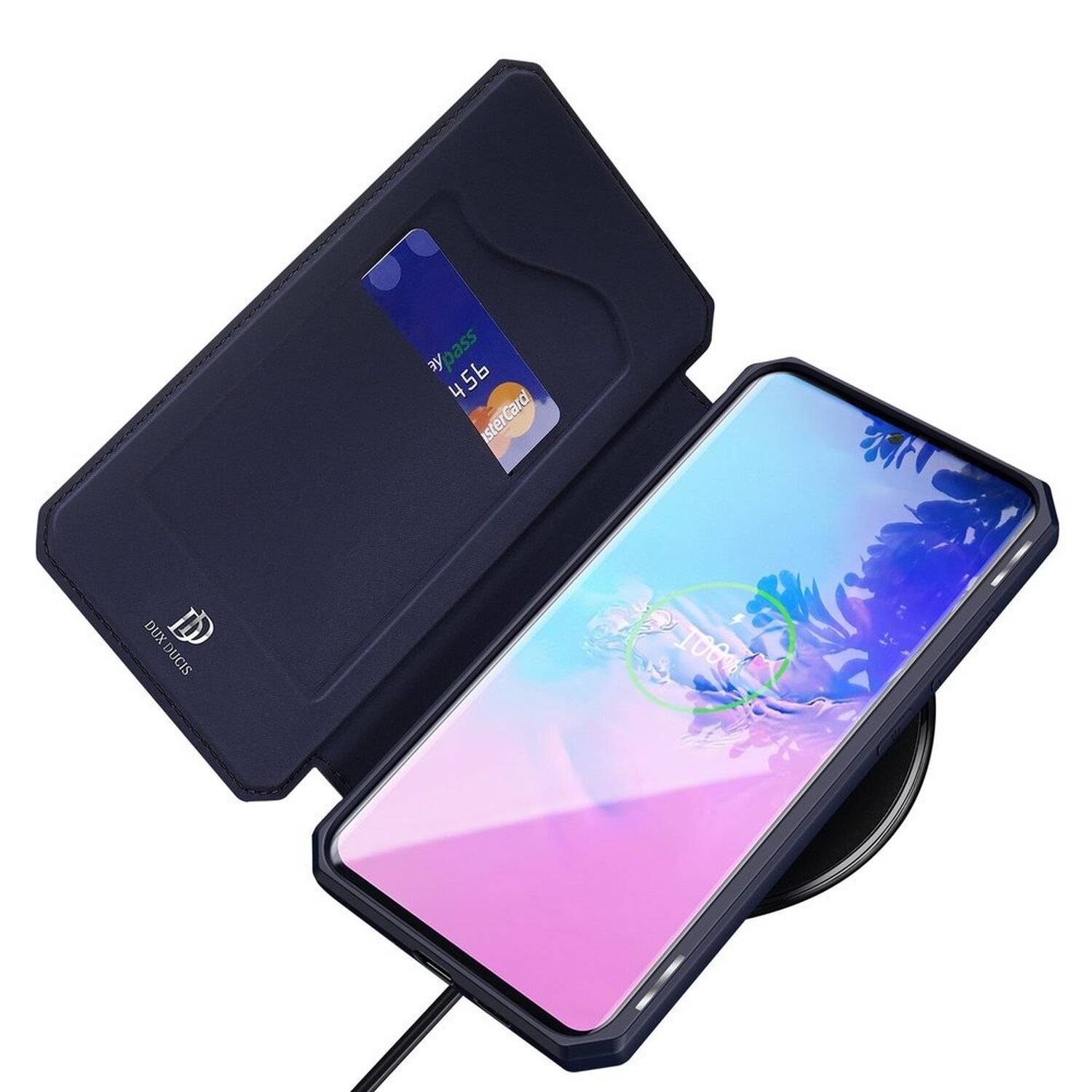 Buch Tasche Skin X "Dux Ducis" für SAMSUNG GALAXY A52 (A525F) Handy Hülle Schutzhülle mit Standfunktion, Kartenfach Blau
