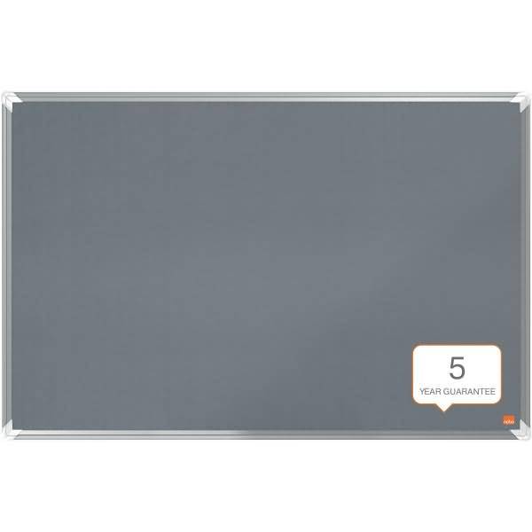 Filz-Notiztafel Premium Plus Aluminiumrahmen 900x600mm grau