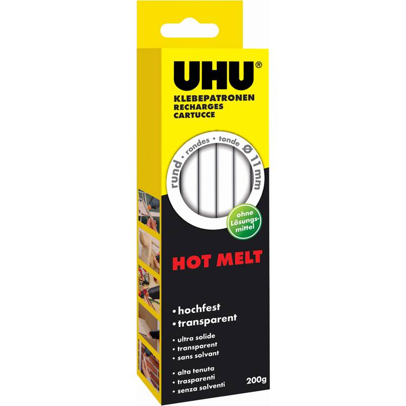 UHU Heißklebepatrone Hot Melt, 200 g, transparent
