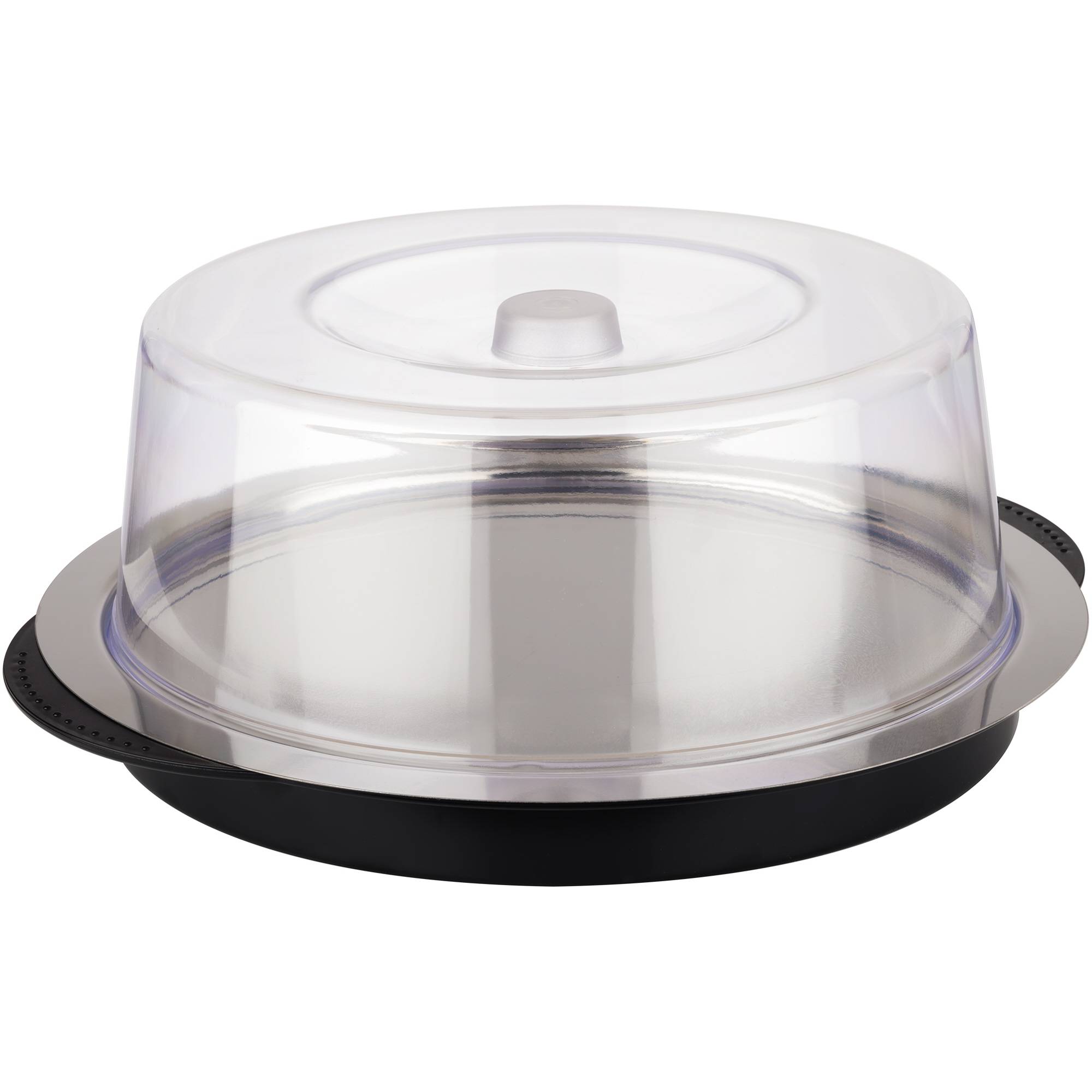 APS Servierplatte Edelstahl Set 9094 6teilig rund mit Haube
