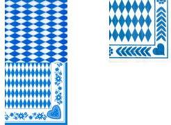 PAPSTAR Motivservietten ''Bayrisch Blau'', 400 x 400 mm bedruckt, 1/4 Falz, 3-lagig, Tissue