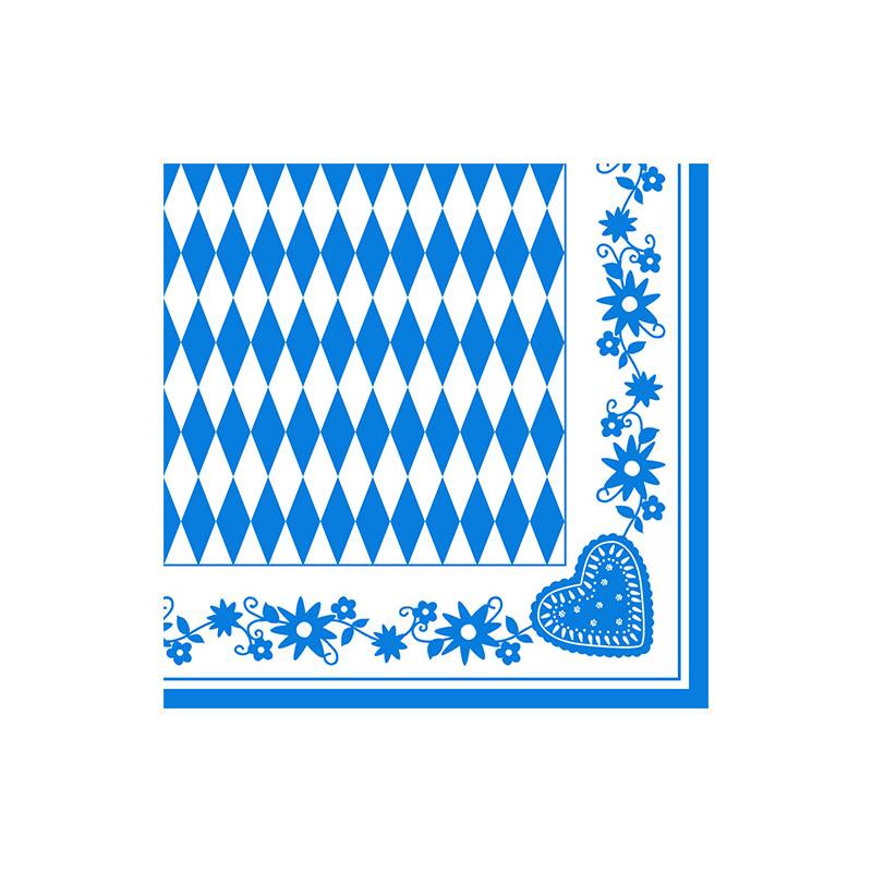 PAPSTAR Motiv-Servietten "Bayrisch Blau", 400 x 400 mm