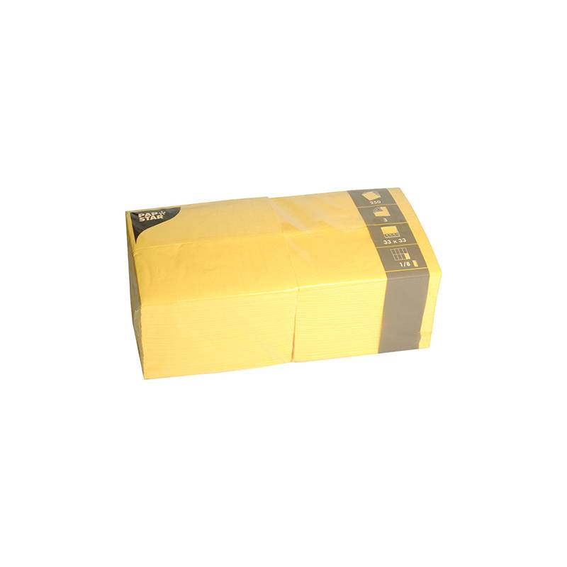 PAPSTAR Bistro-Servietten, 330 x 330 mm, 3-lagig, gelb