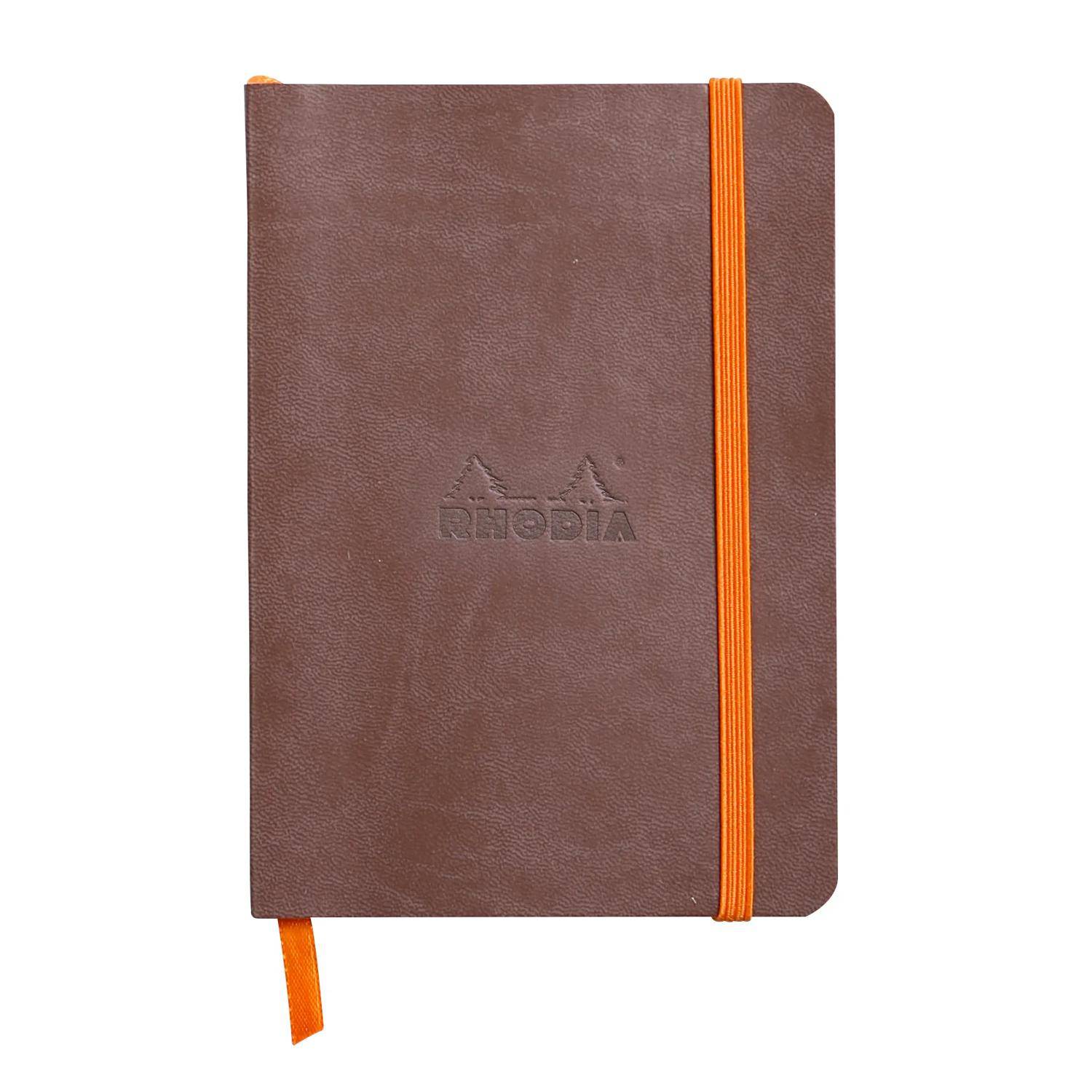 Rhodia flexibles Notizbuch A6 72 Bl liniert, Papier 90g, Braun 117303C