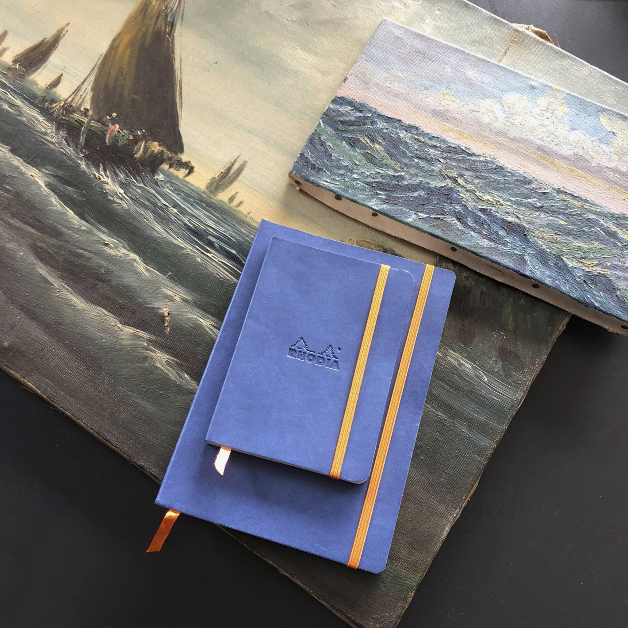 Rhodia flexibles Notizbuch A6 72 Bl liniert, Papier 90g, Saphir 117308C