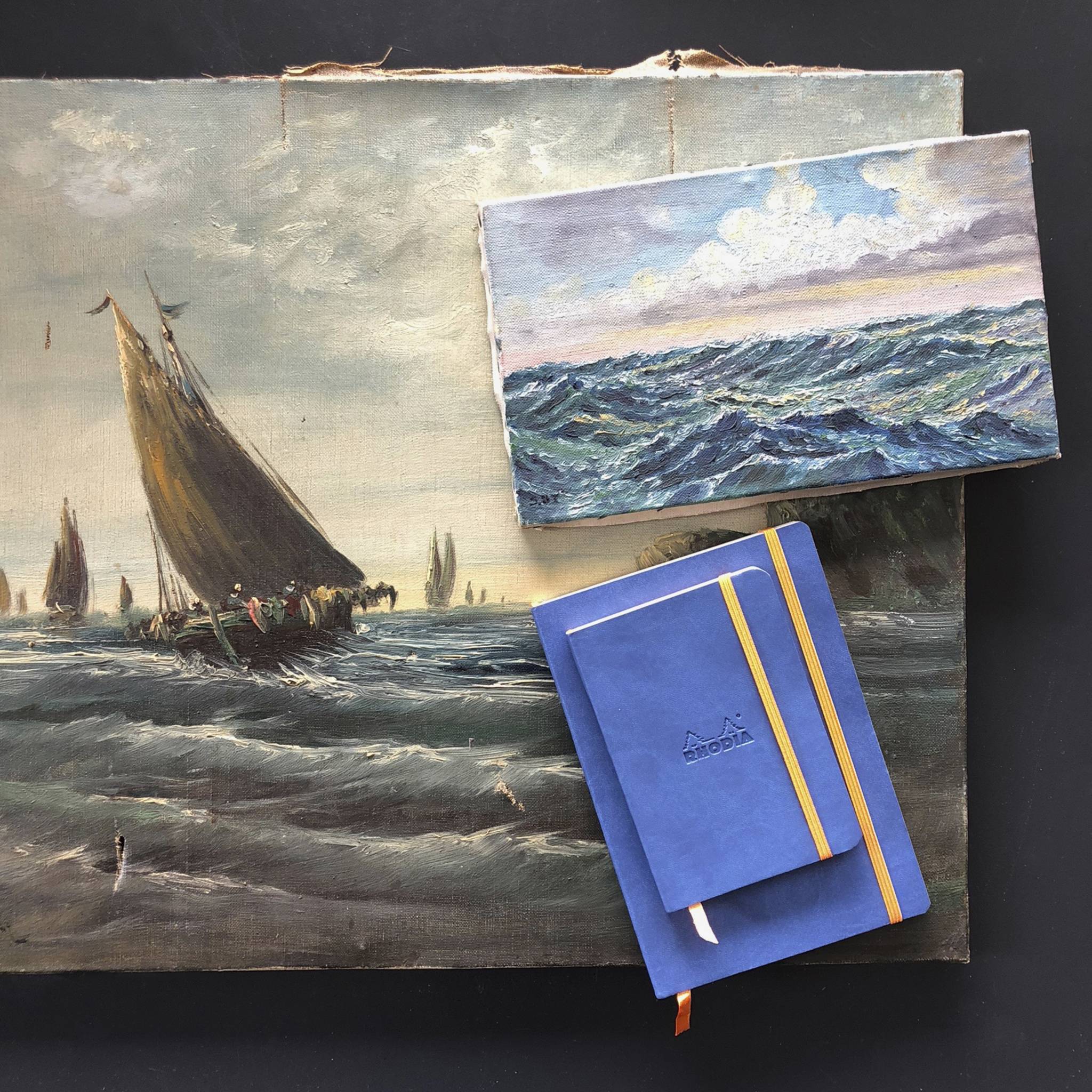 Rhodia flexibles Notizbuch A6 72 Bl liniert, Papier 90g, Saphir 117308C