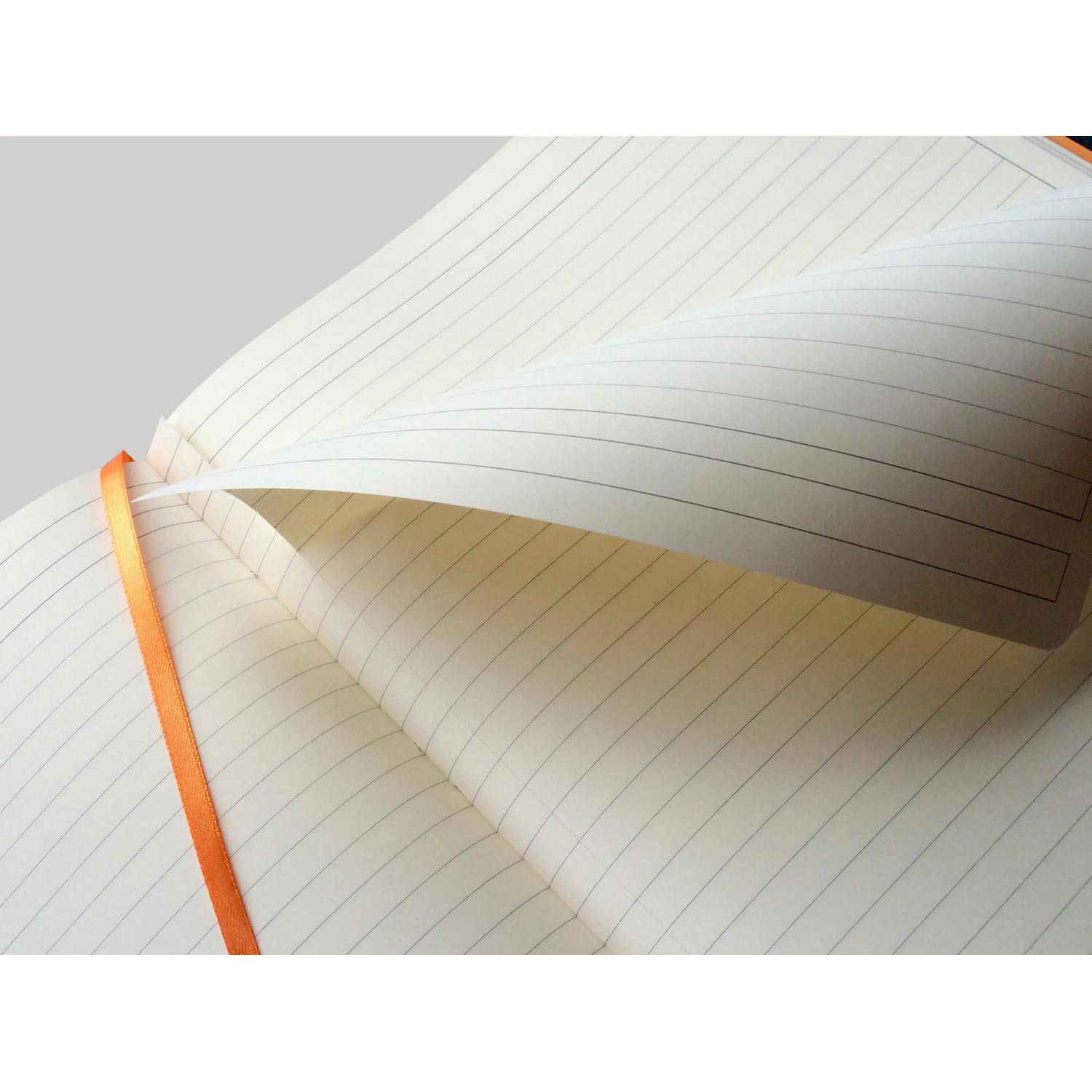 Rhodia Notizbuch A4+, 80 Bl liniert Kopfleiste, Papier 90g, Schwarz 117702C