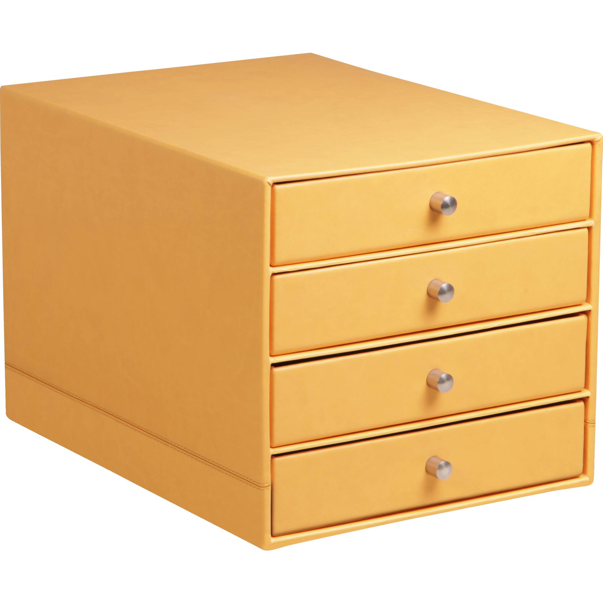 Rhodia Schubladenbox mit 4 Laden Kunstleder 24,8x32,7x22,8cm - Orange 118860C