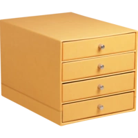 Rhodia Schubladenbox mit 4 Laden Kunstleder 24,8x32,7x22,8cm - Orange 118860C Rhodia Schubladenbox mit 4 Laden Kunstleder 24,8x32,7x22,8cm - Orange 118860C