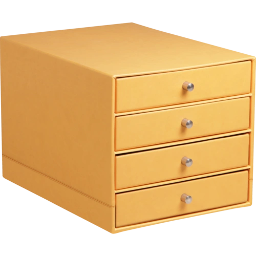Rhodia Schubladenbox mit 4 Laden Kunstleder 24,8x32,7x22,8cm - Orange 118860C Rhodia Schubladenbox mit 4 Laden Kunstleder 24,8x32,7x22,8cm - Orange 118860C