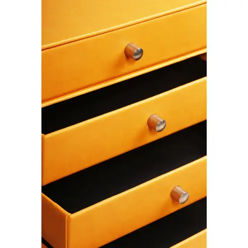 Rhodia Schubladenbox mit 4 Laden Kunstleder 24,8x32,7x22,8cm - Orange 118860C Rhodia Schubladenbox mit 4 Laden Kunstleder 24,8x32,7x22,8cm - Orange 118860C