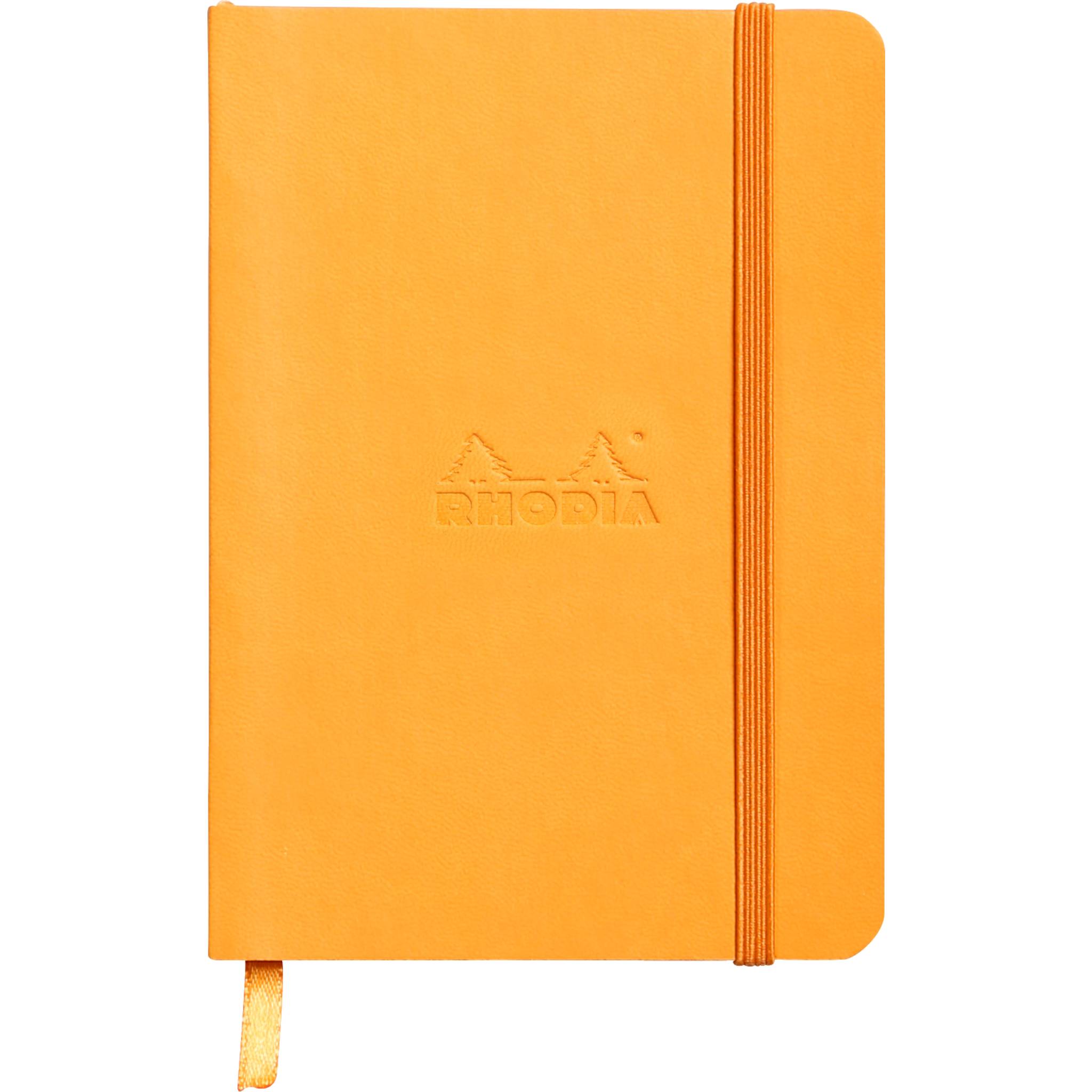 Rhodia flexibles Notizbuch A6 72 Bl liniert, Papier 90g, Orange 117315C