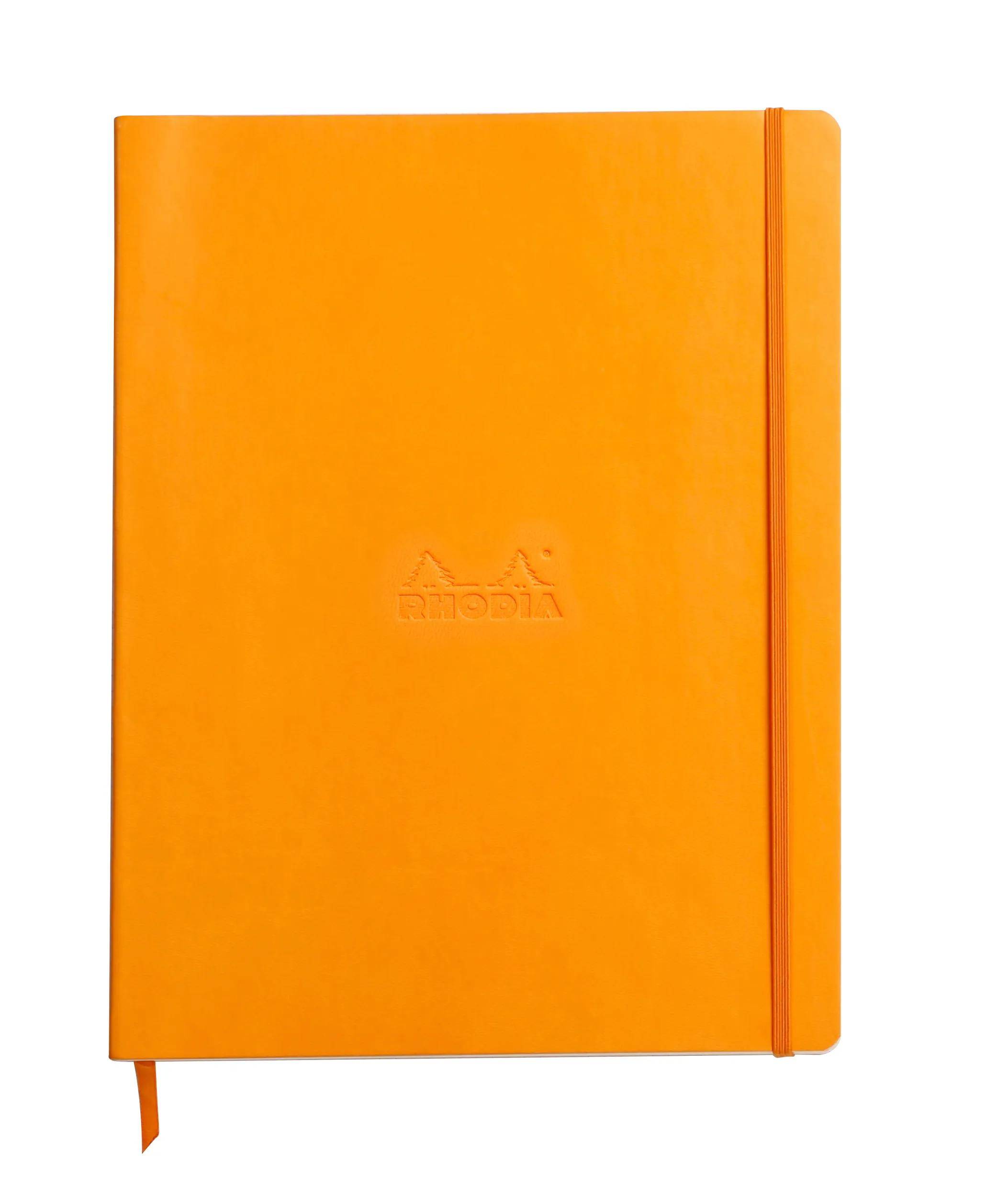 Rhodia flexibles Notizbuch A4+, 80 Bl liniert Kopfleiste, 90g, Orange 117715C