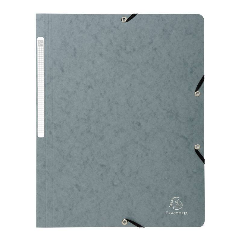 EXACOMPTA Eckspannermappe, DIN A4, Karton, grau