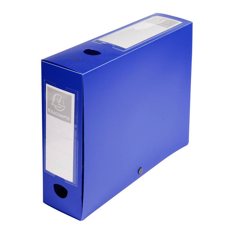 EXACOMPTA Archivbox mit Druckknopf, PP, 80 mm, blau