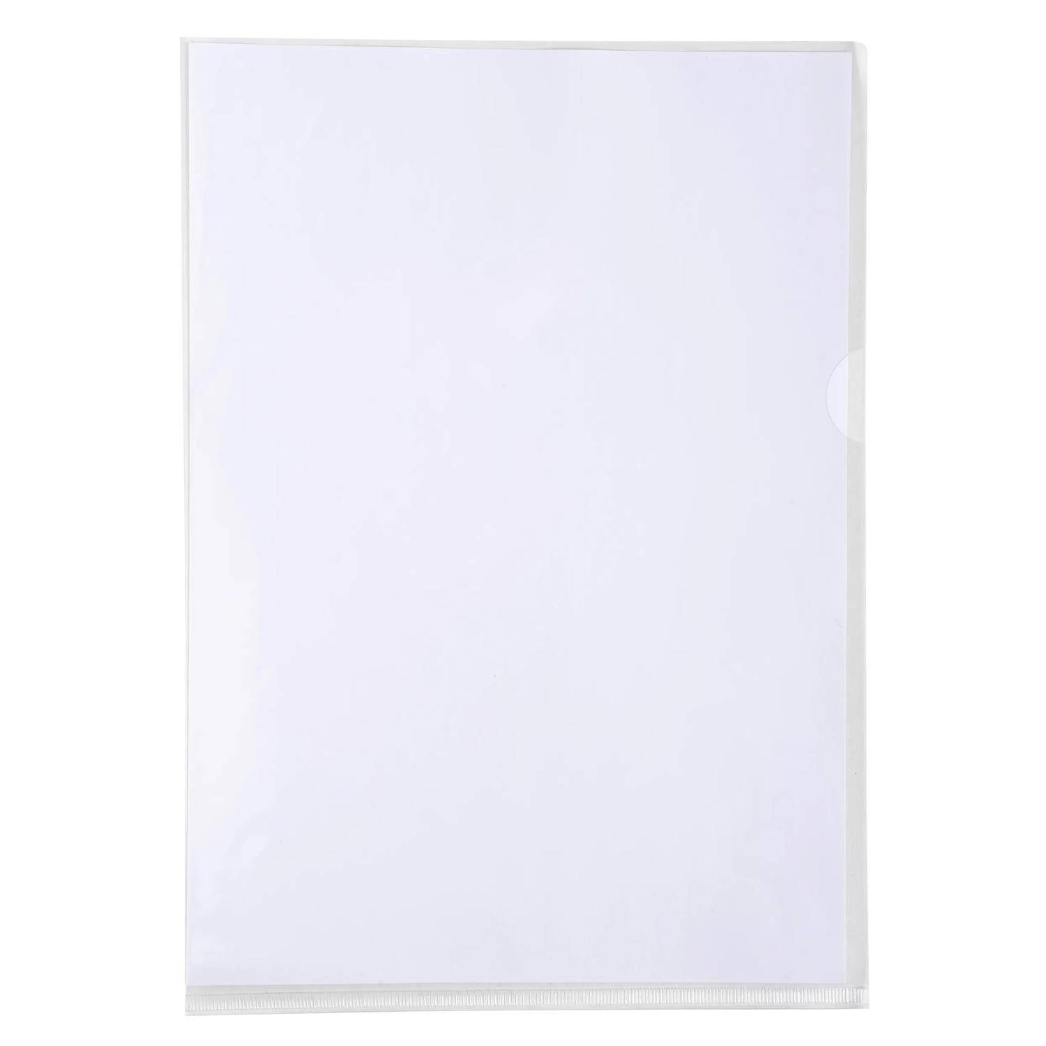 Exacompta Pack 100 Aktensichthüllen glattem festem PVC 130µ A4 Kristall 661230E