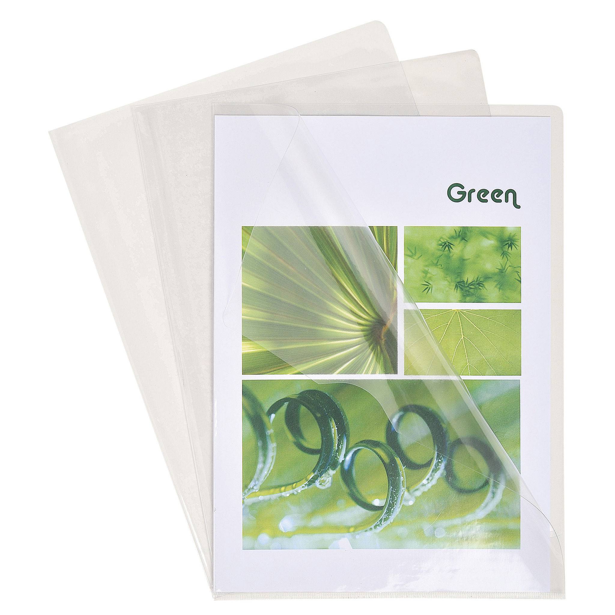 Exacompta Pack 100 Aktensichthüllen glattem festem PVC 130µ A4 Kristall 661230E