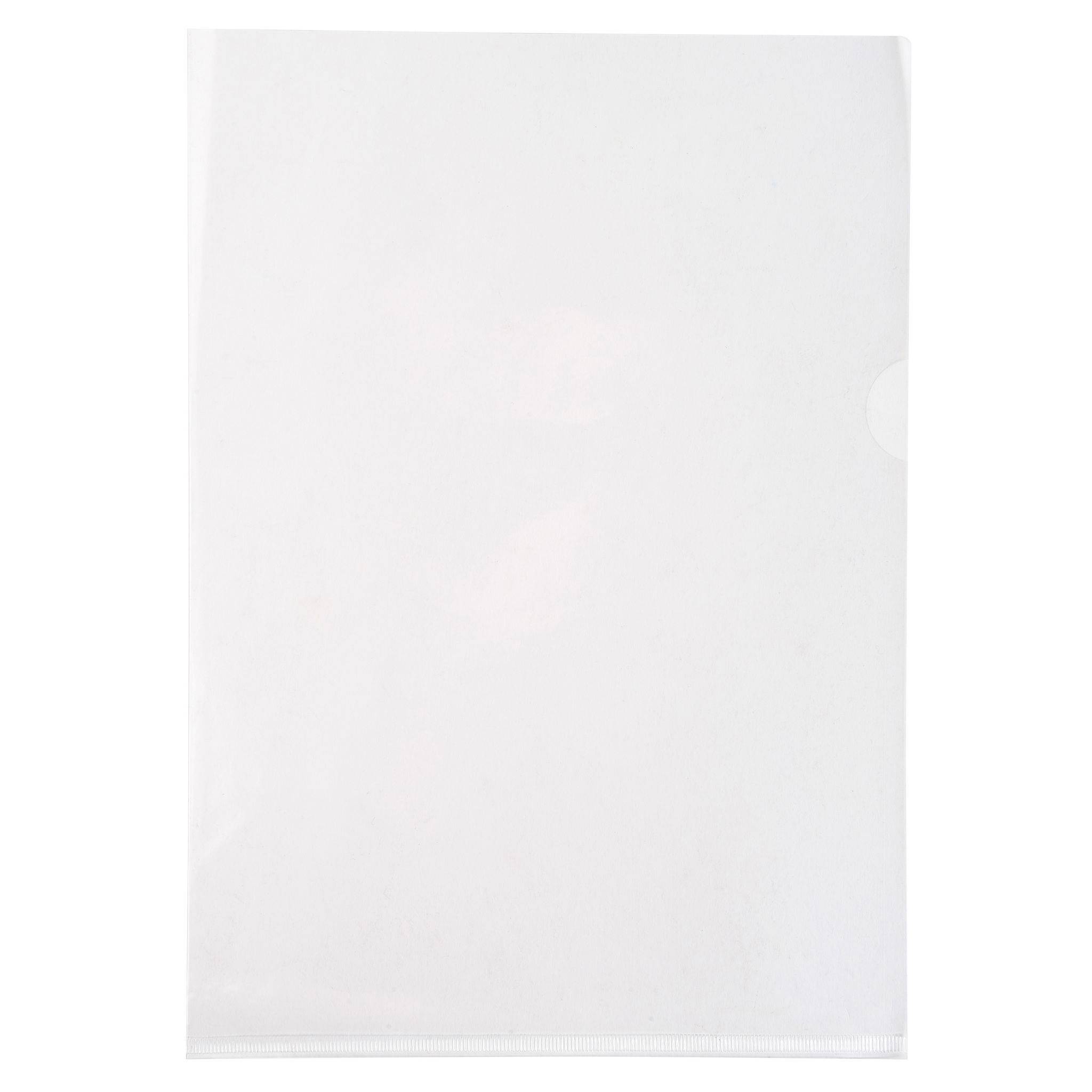 Exacompta Pack 100 Aktensichthüllen glattem festem PVC 130µ A4 Kristall 661230E