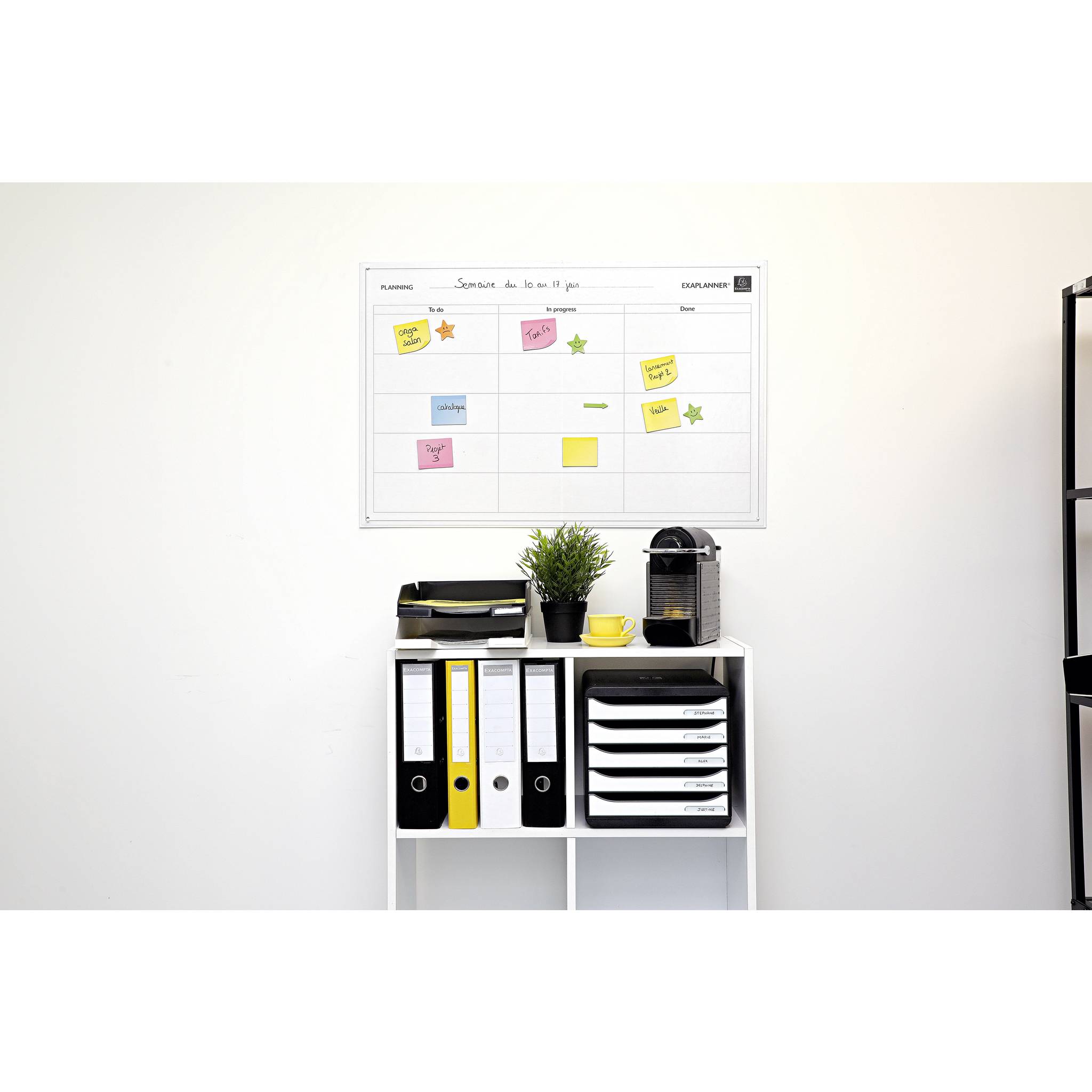 Exacompta Schubladenbox Big Box Plus 5 offene Schubladen Glossy Weiß 3097213D