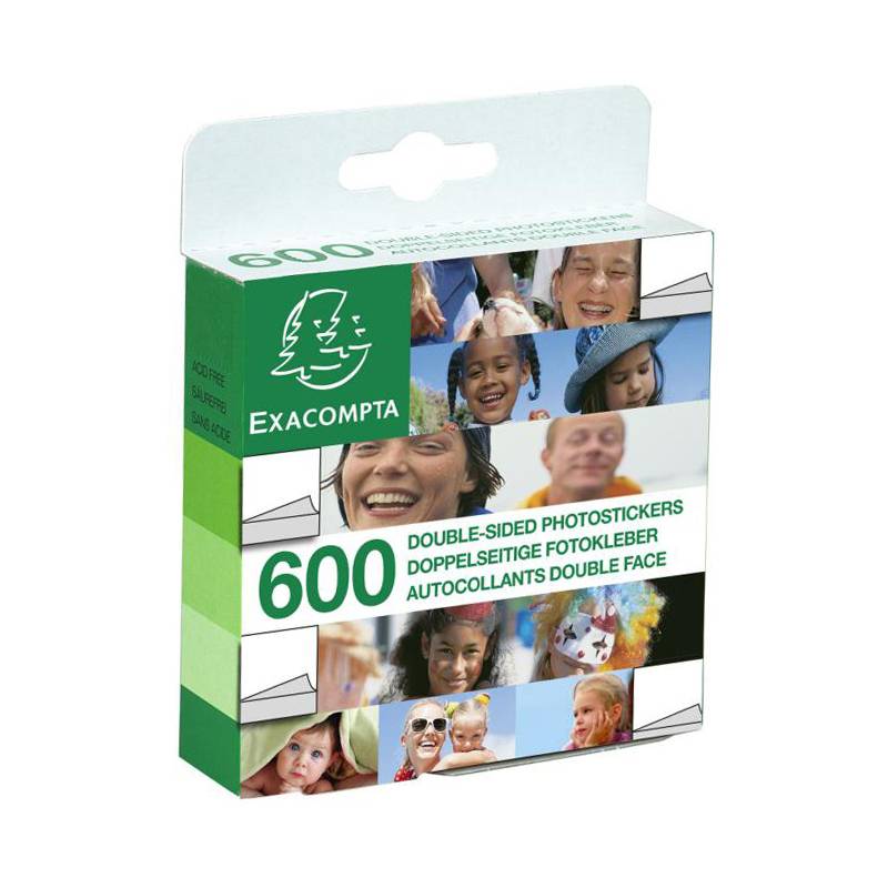 EXACOMPTA Foto-Klebepads, weiß, beidseitig klebend