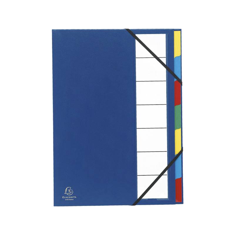 EXACOMPTA Ordnungsmappe Harmonika, PP, 7 Fächer, schwarz