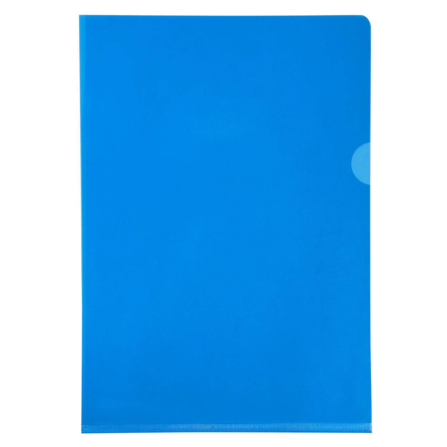Exacompta Pack 100 Aktensichthüllen glattem festem PVC 130µ A4 Blau 661225E