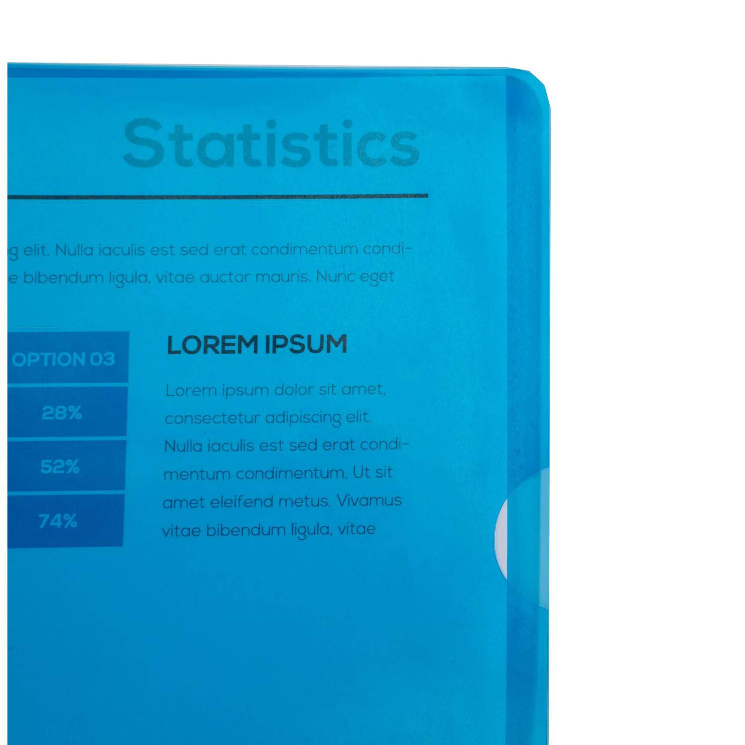 Exacompta Pack 100 Aktensichthüllen glattem festem PVC 130µ A4 Blau 661225E