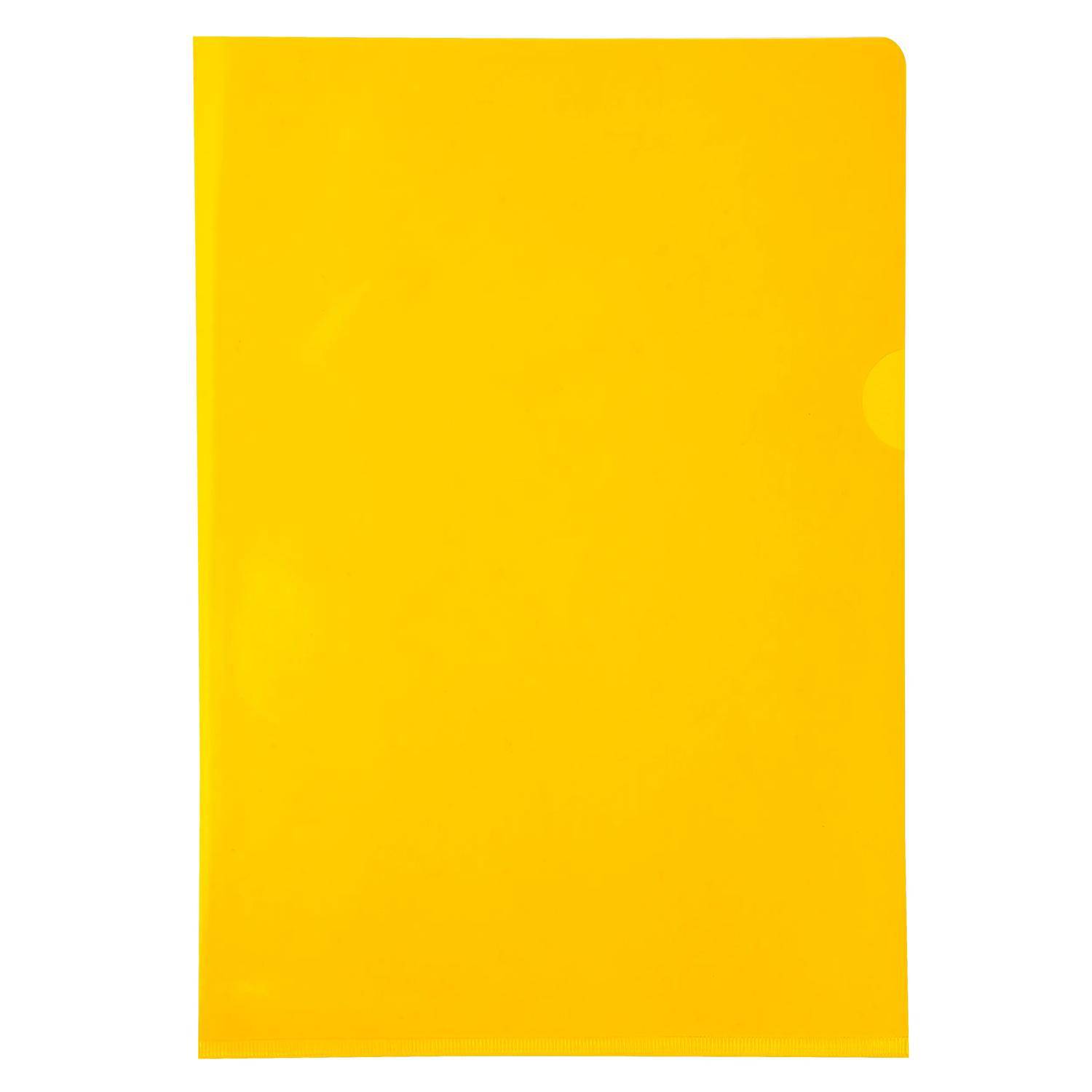Exacompta Pack 100 Aktensichthüllen glattem festem PVC 130µ A4 Gelb 661235E
