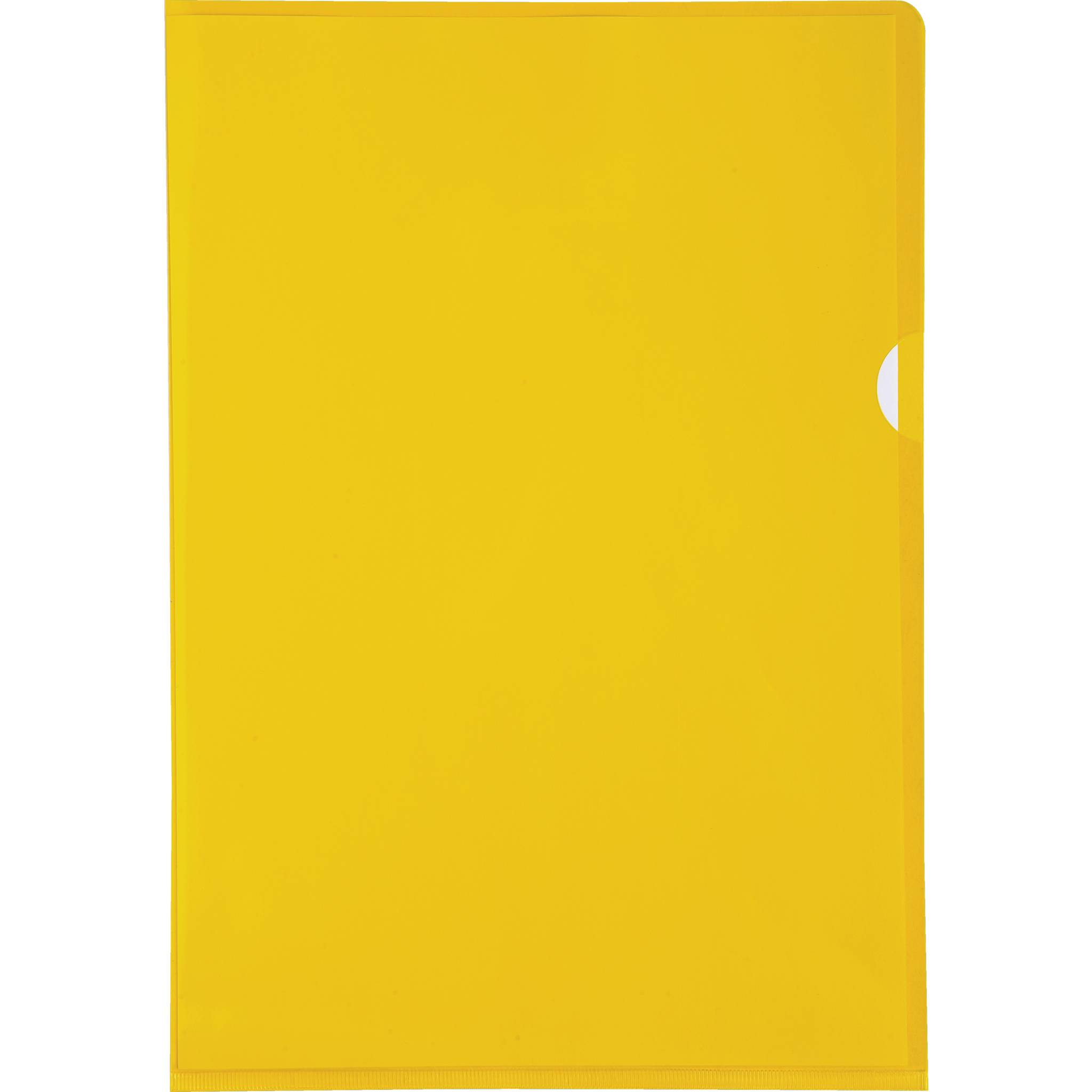 Exacompta Pack 100 Aktensichthüllen glattem festem PVC 130µ A4 Gelb 661235E