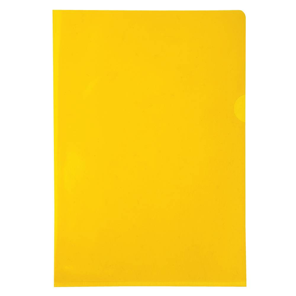 Exacompta Pack 100 Aktensichthüllen glattem festem PVC 130µ A4 Gelb 661235E
